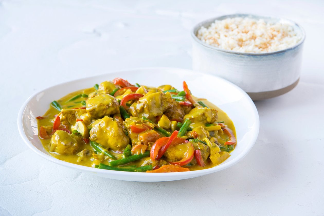 Curry de poulet épicé et riz Recette