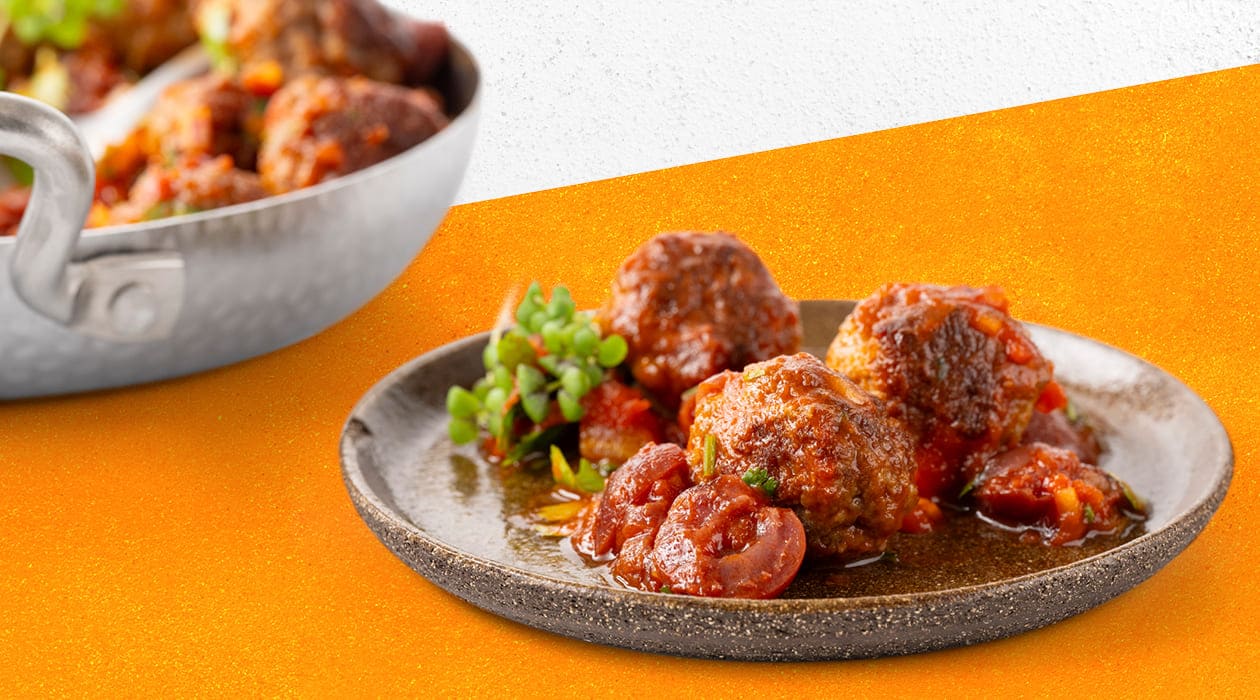 Albondigas avec un chutney de tomates et de cerises du nord – - Recette